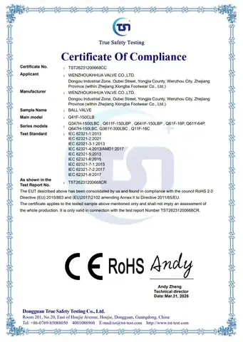 RoHS Ball Valve Compliance