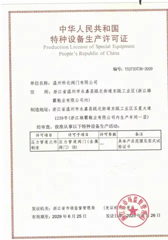 Special Equipment Production License